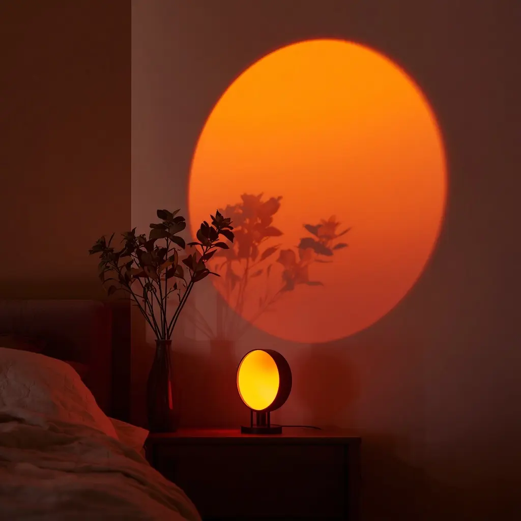 Neroupe sunset lamp projector with multicolor LED light